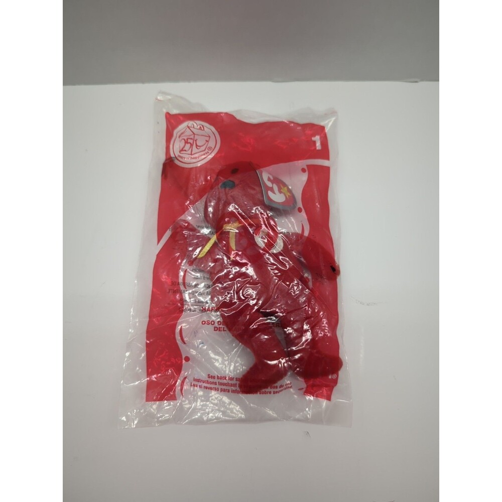 Ty Beanie Baby McDonald's Happy Meal Anniversary Bear New Sealed